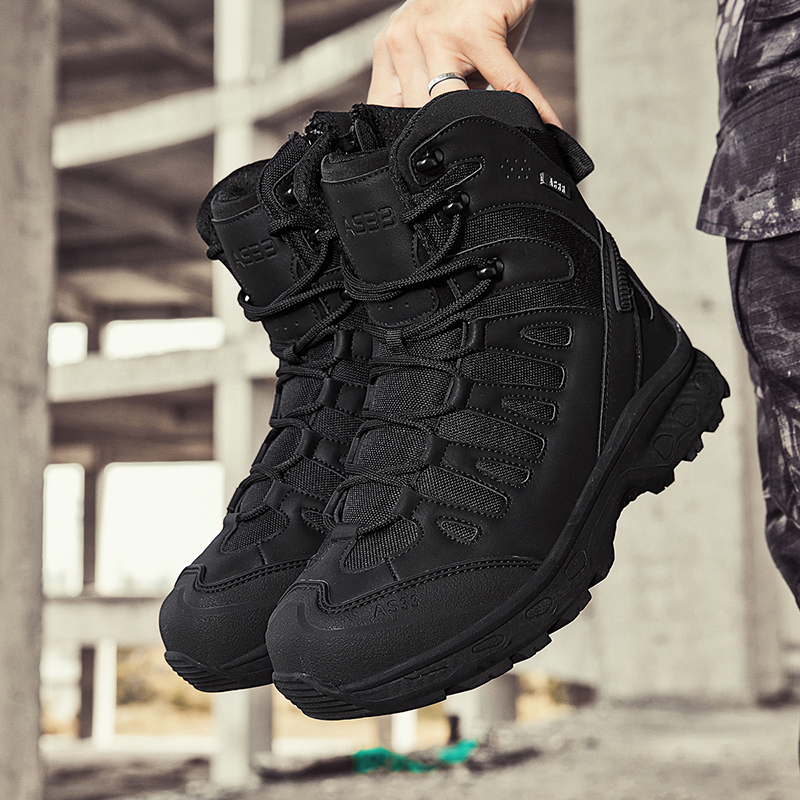 Waterproof Winter Boot - Men Tactical Boots Lace Up Brand