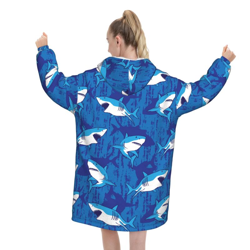 Wearable Blanket Hoodie Cartoo - Sherpa Hoodie Fleece recension och pris