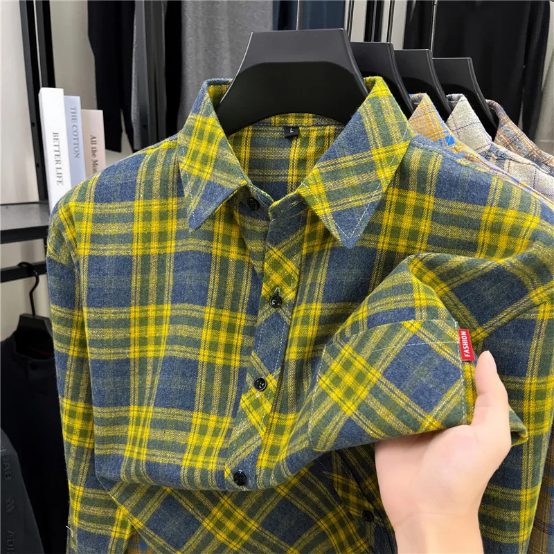 Mens Long Retro Plaid Flannel  - Flannel Shirt Lined recension och pris