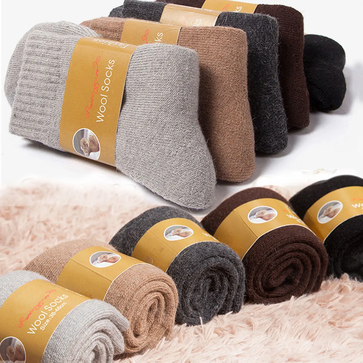 2 Pairs Winter Warm Socks Men' - Thermal Sock Wool recension och pris